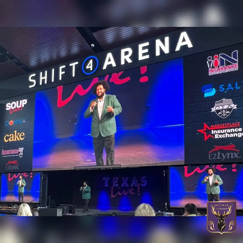 Charles McDade speaking at Insurance Soup Live 2024 at Shift 4 Arena, Texas Live (2)